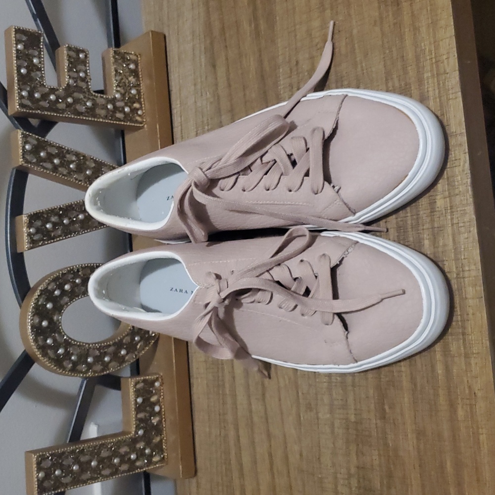 Zara Man Men's Stylish Pink Canvas Sneakers Sz 42 / 11